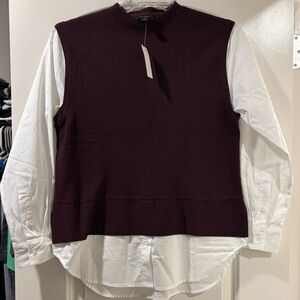 Ann Taylor Rich Plum Knit Top